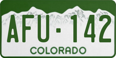 CO license plate AFU142