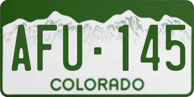CO license plate AFU145