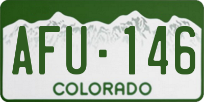 CO license plate AFU146