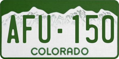 CO license plate AFU150