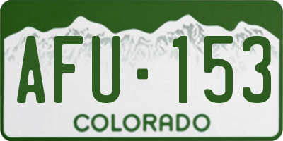 CO license plate AFU153