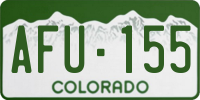 CO license plate AFU155