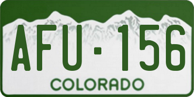 CO license plate AFU156