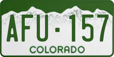 CO license plate AFU157