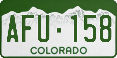 CO license plate AFU158