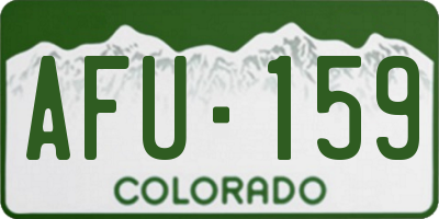 CO license plate AFU159