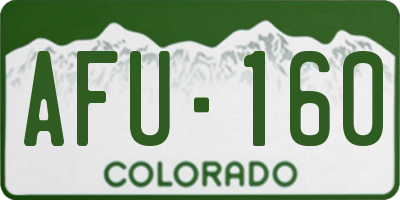 CO license plate AFU160