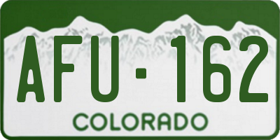 CO license plate AFU162
