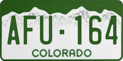 CO license plate AFU164