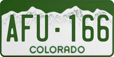 CO license plate AFU166