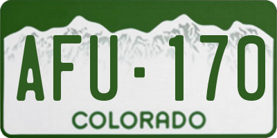 CO license plate AFU170