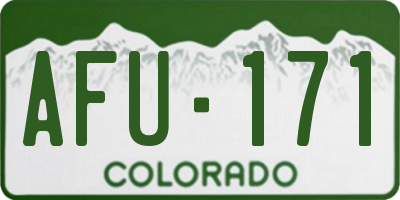 CO license plate AFU171