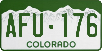 CO license plate AFU176
