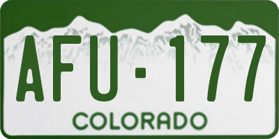 CO license plate AFU177