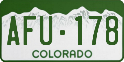 CO license plate AFU178