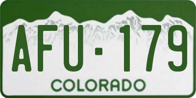 CO license plate AFU179