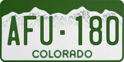 CO license plate AFU180