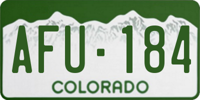 CO license plate AFU184