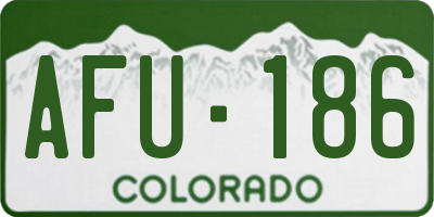 CO license plate AFU186