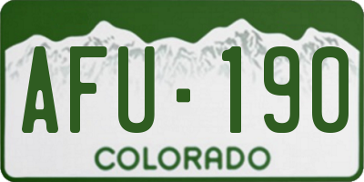 CO license plate AFU190