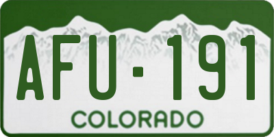CO license plate AFU191