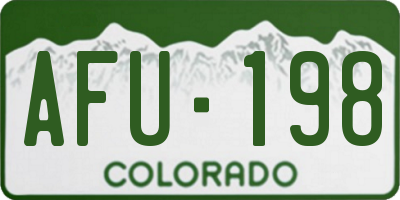 CO license plate AFU198