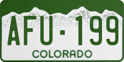 CO license plate AFU199