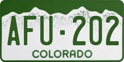 CO license plate AFU202