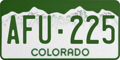 CO license plate AFU225