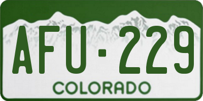 CO license plate AFU229