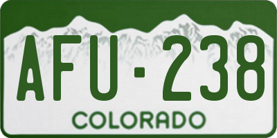 CO license plate AFU238