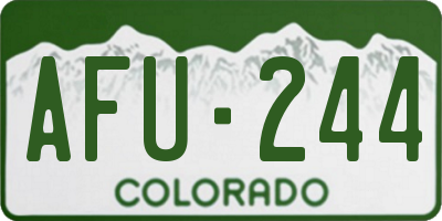 CO license plate AFU244
