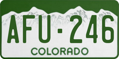 CO license plate AFU246