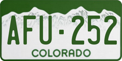 CO license plate AFU252