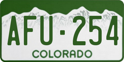 CO license plate AFU254