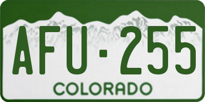 CO license plate AFU255