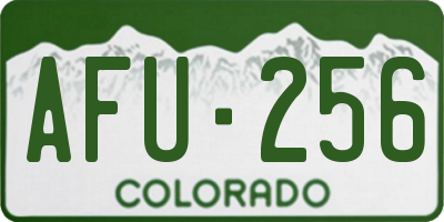 CO license plate AFU256