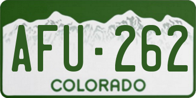 CO license plate AFU262