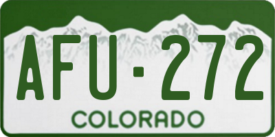 CO license plate AFU272