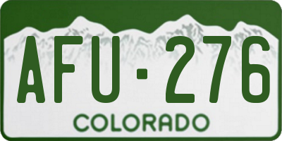 CO license plate AFU276