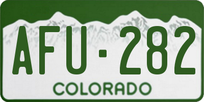 CO license plate AFU282