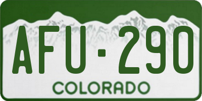 CO license plate AFU290