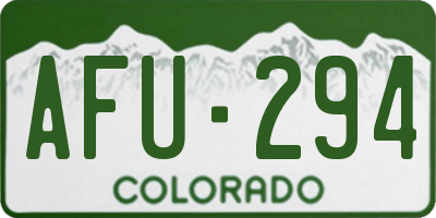CO license plate AFU294