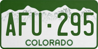 CO license plate AFU295
