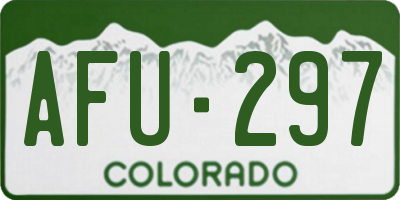 CO license plate AFU297