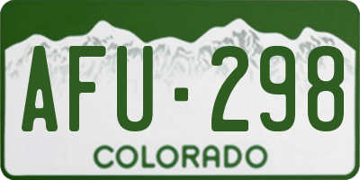 CO license plate AFU298