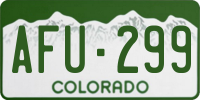 CO license plate AFU299