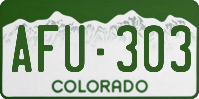 CO license plate AFU303