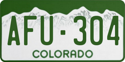 CO license plate AFU304