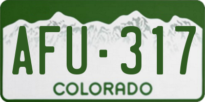 CO license plate AFU317